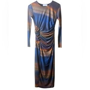 HALFHEART Y2K Fairy‎ Grunge Ombré Long Sleeve Maxi Dress Small Clubwear